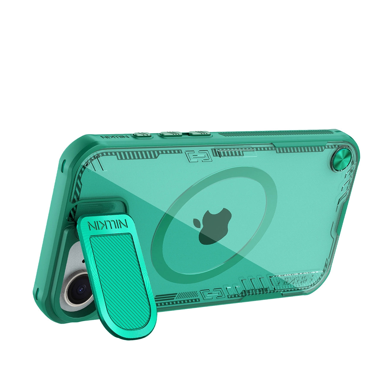 Nillkin Iceblade Prop Magnetic Case with Camera Cover and Stand for iPhone 16e - Green_4