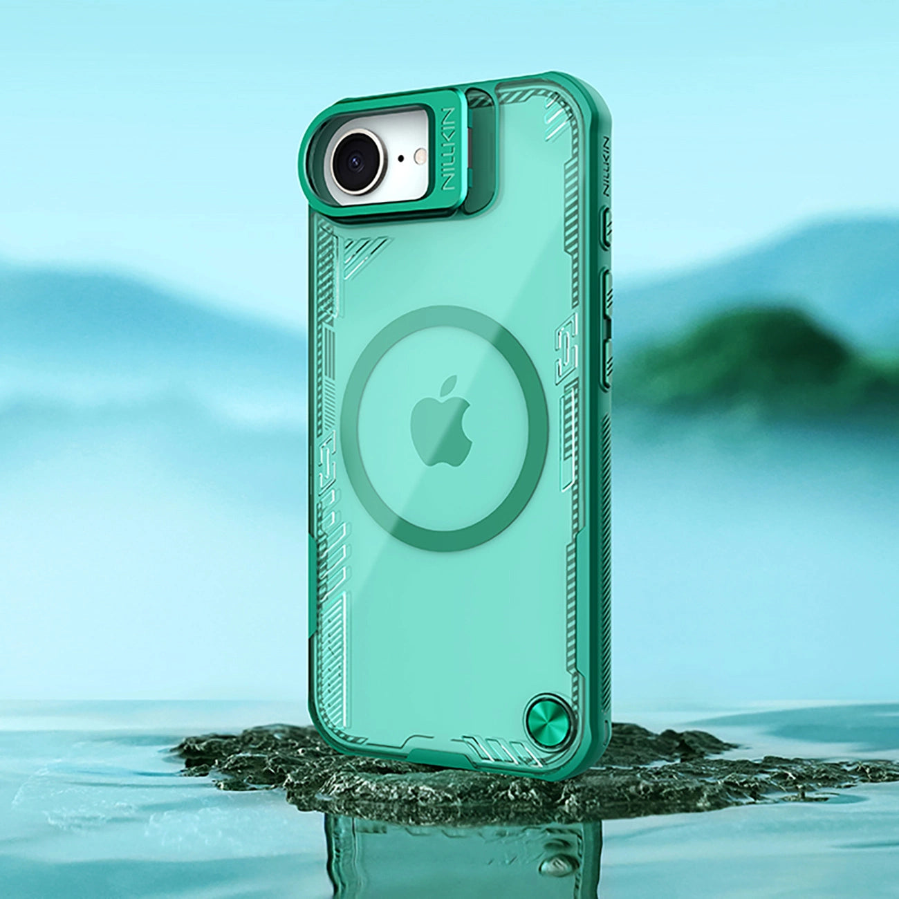 Nillkin Iceblade Prop Magnetic Case with Stand for iPhone 16e - Green_5
