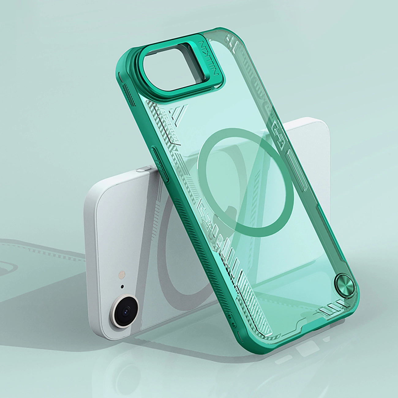 Nillkin Iceblade Prop Magnetic Case with Stand for iPhone 16e - Green_7