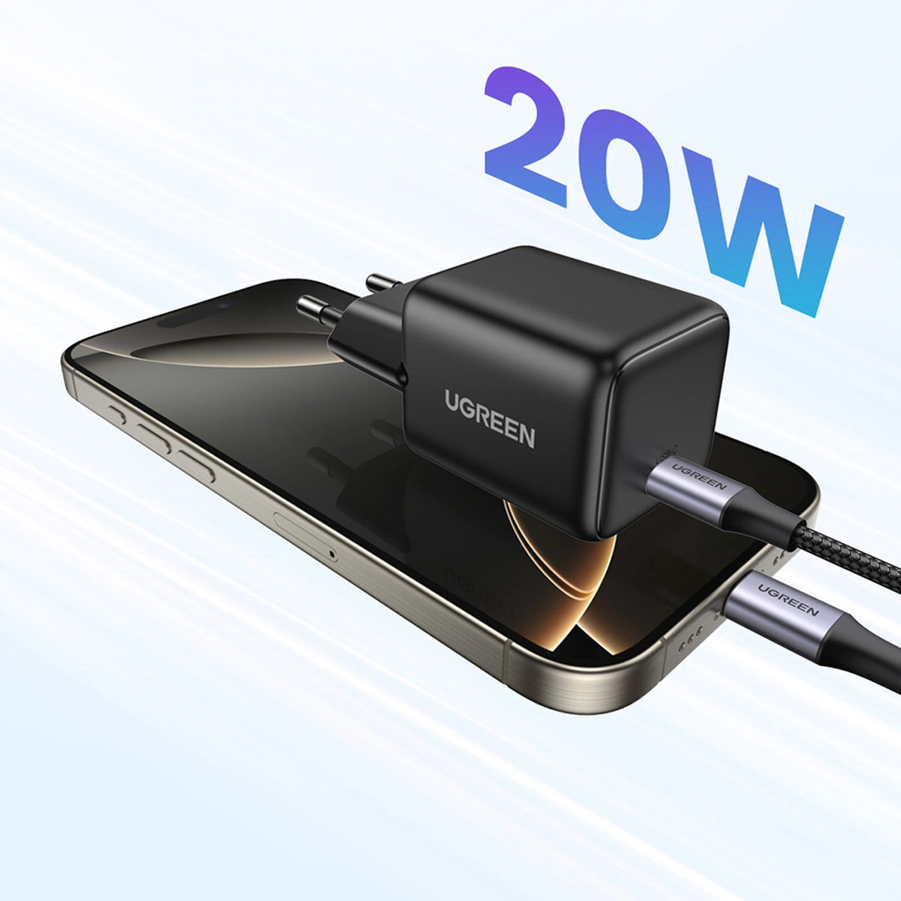 Ugreen X512 20W GaN 1x USB-C Wall Charger - Black_1