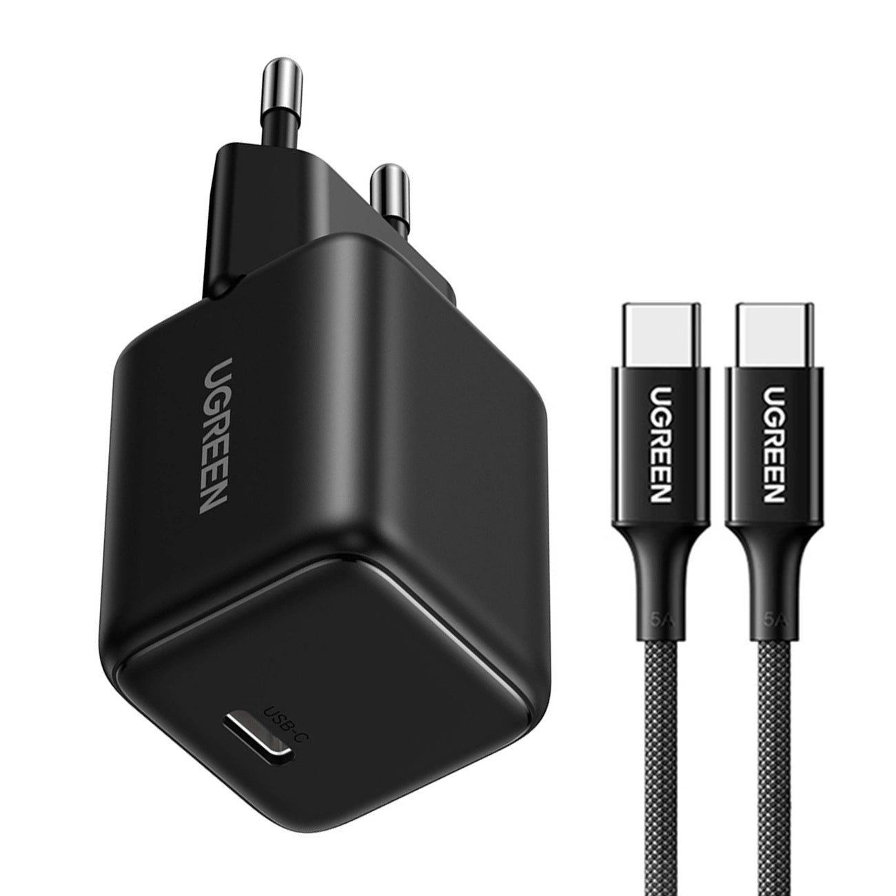 Ugreen X513 30W GaN Wall Charger 1x USB-C + 1m USB-C Cable - Black_0