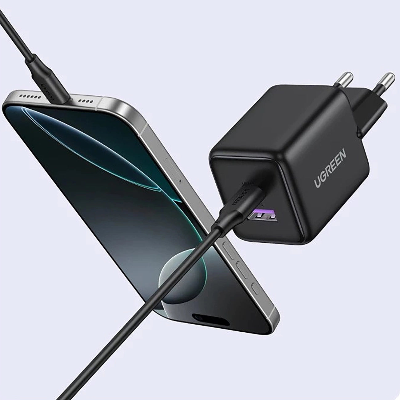 Ugreen X516 30W GaN Wall Charger 1x USB-A 1x USB-C - Gray_1