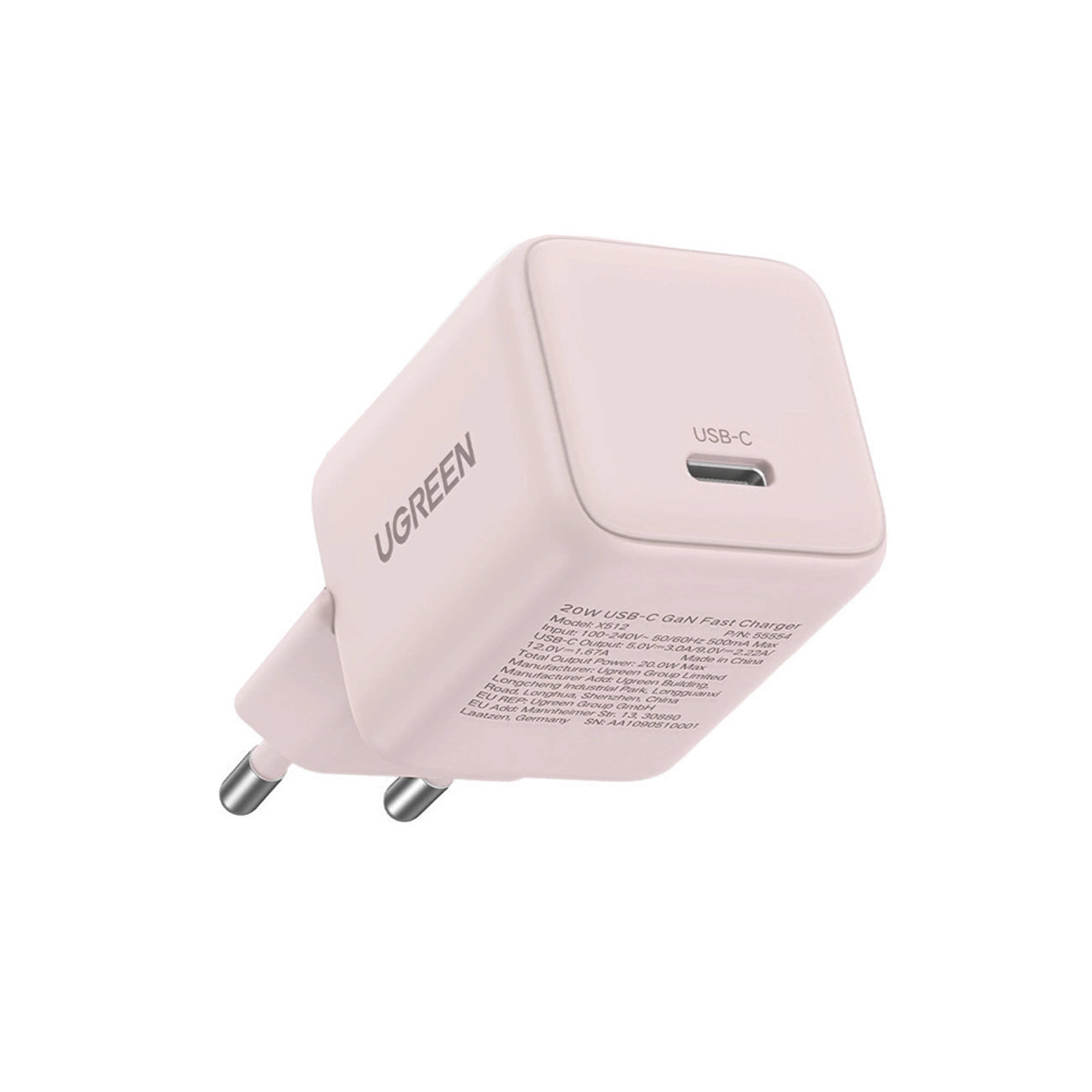 Ugreen X512 20W GaN 1x USB-C Wall Charger - Pink_3