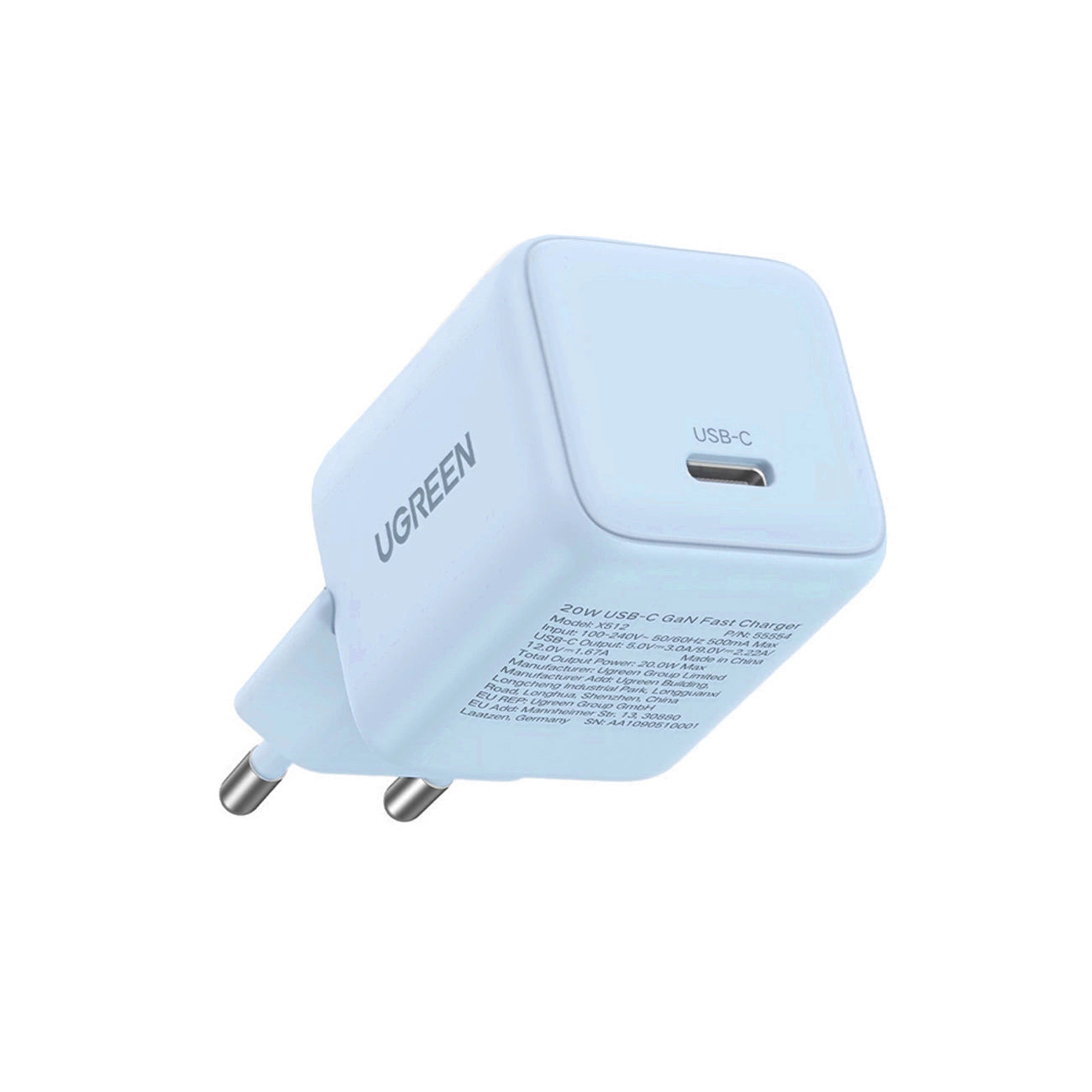 Ugreen X512 20W GaN 1x USB-C Wall Charger - Blue_2