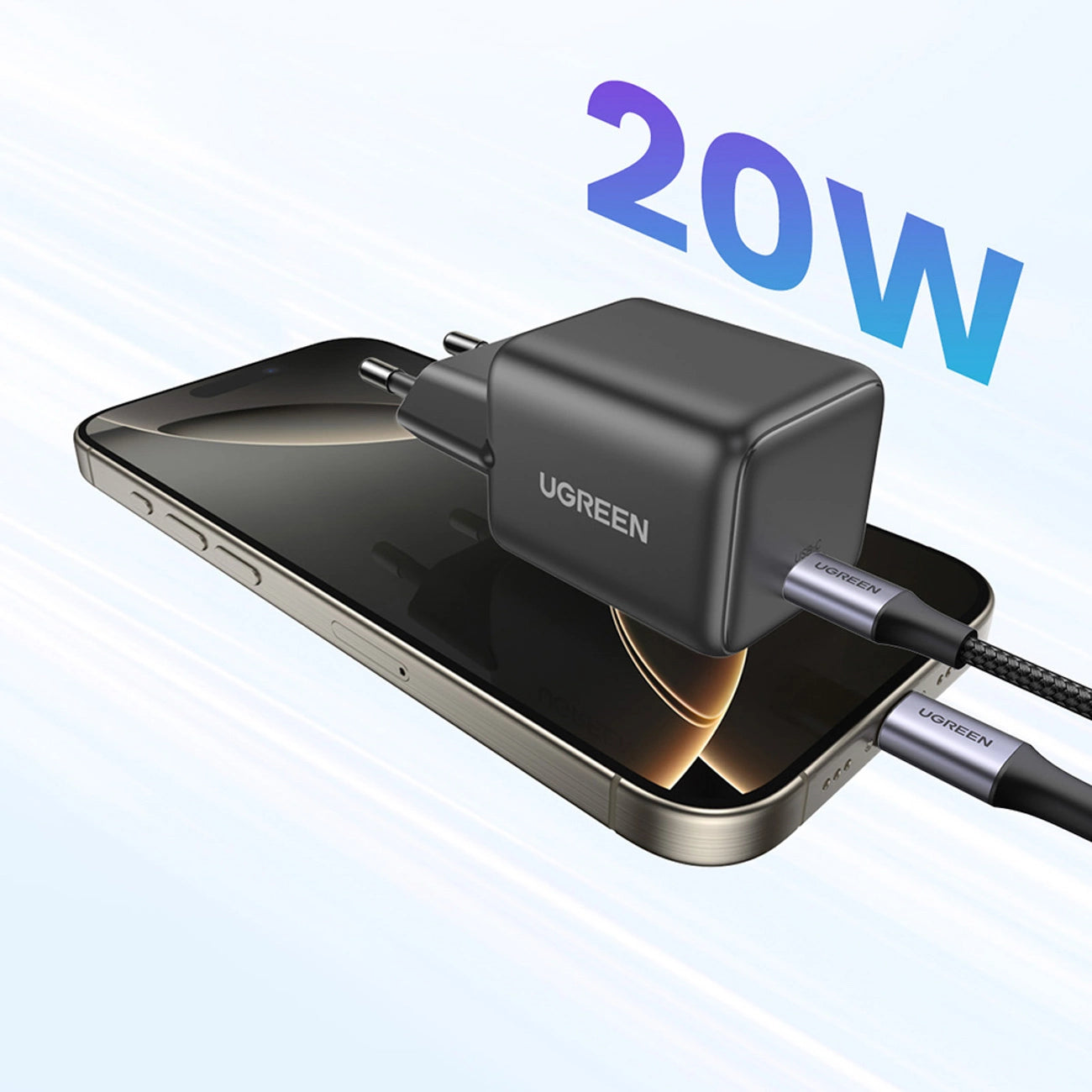 Ugreen X512 20W GaN 1x USB-C Wall Charger - Gray_2