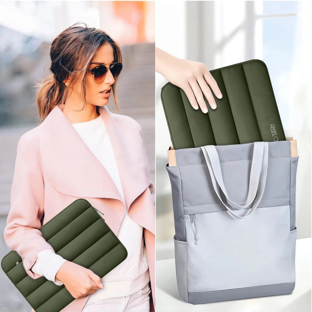 Tech-Protett Fluffy Laptop Bag 13-14 - Green_11