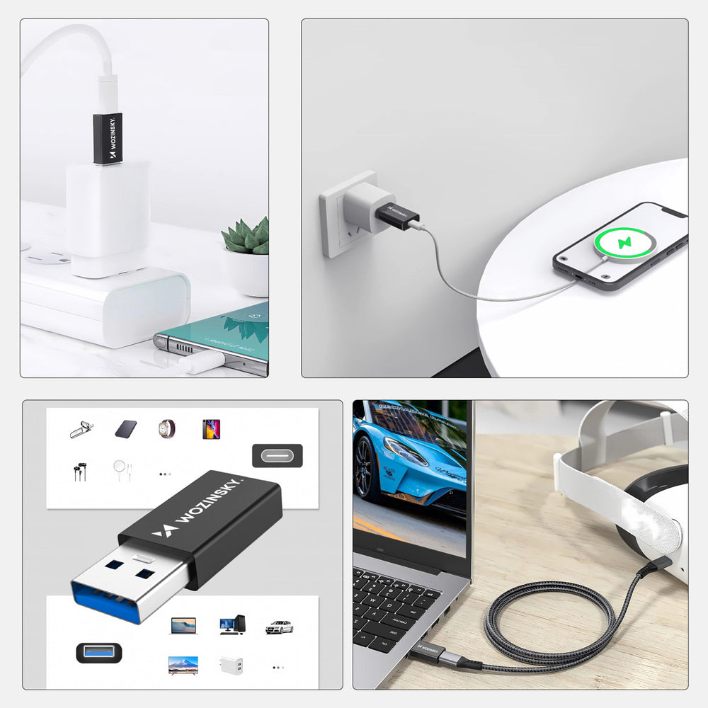 Wozinsky WAAC-01 USB-A - USB-C OTG Adapter - Black_1