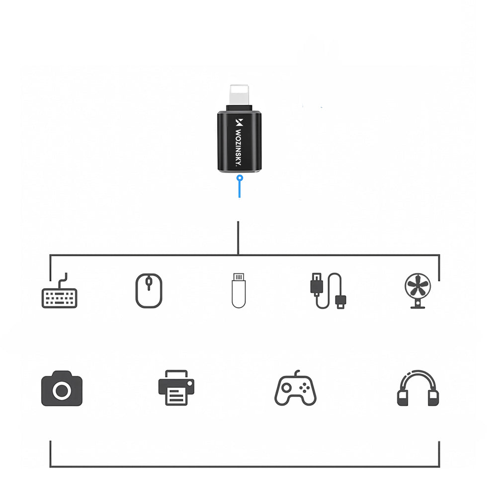 Wozinsky WALA-01 Lightning to USB-A OTG Adapter - Black_7