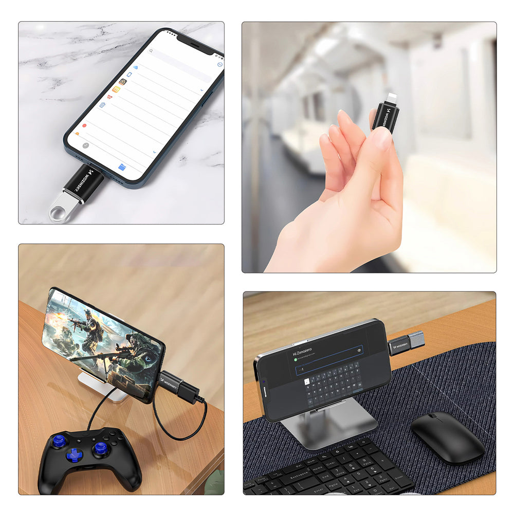 Wozinsky WALA-01 Lightning to USB-A OTG Adapter - Black_1