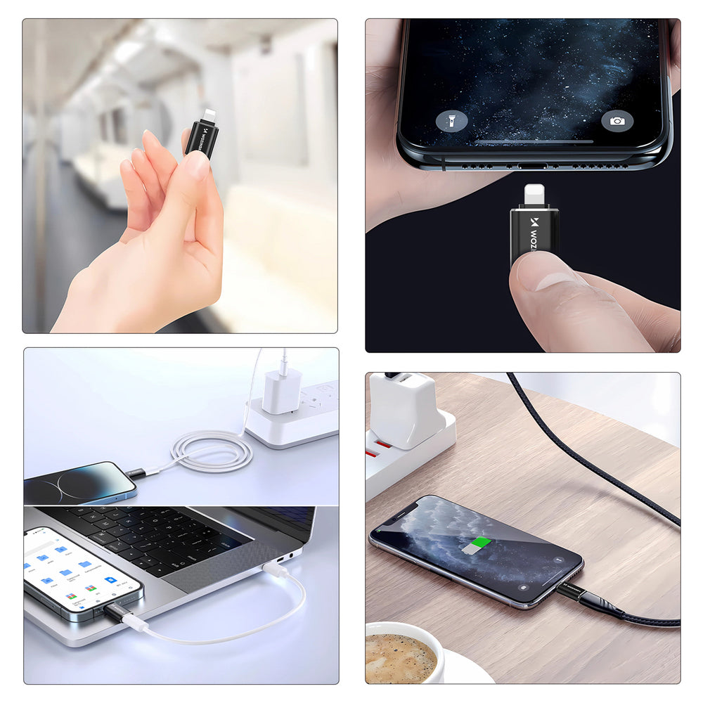 Wozinsky WALC-01 Lightning to USB-C Adapter - Black_1
