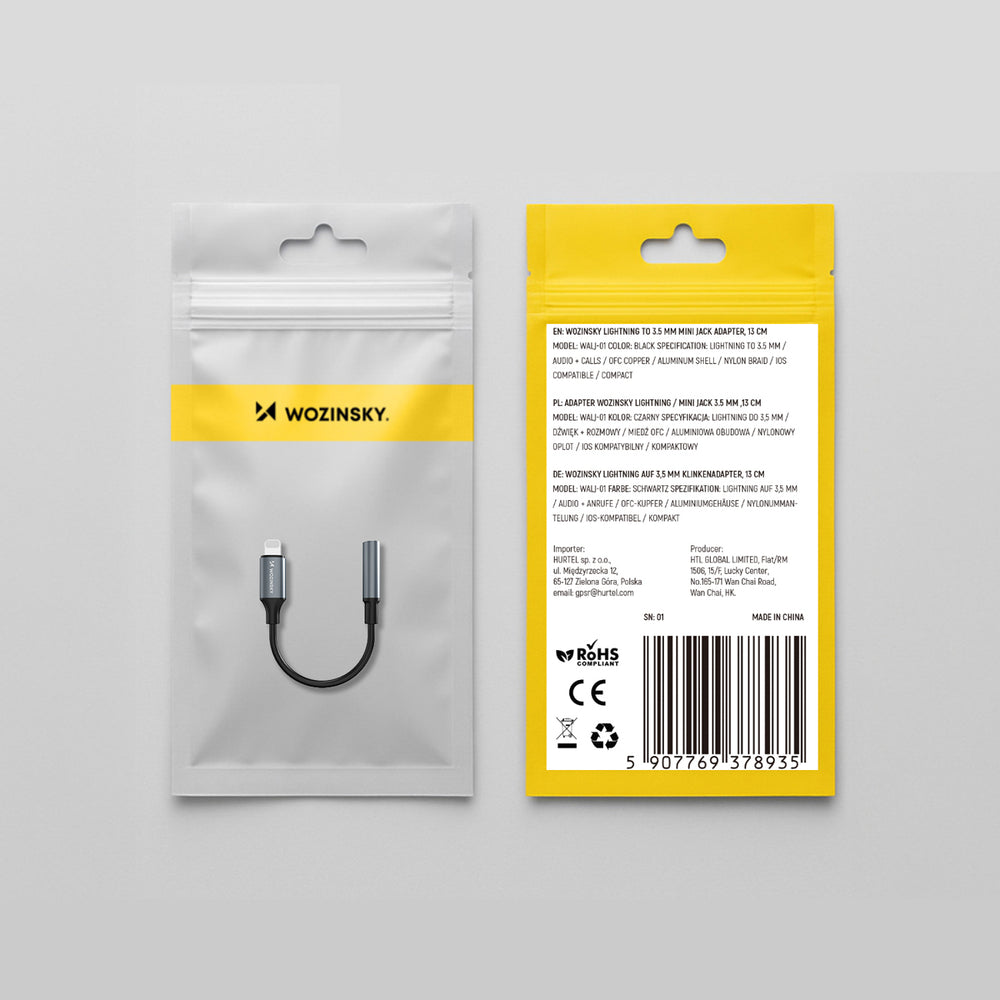 Wozinsky WALJ-01 Lightning adapter - 3.5mm mini jack - black_10