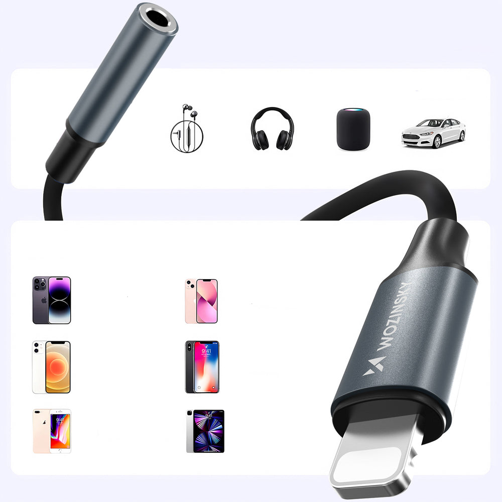Wozinsky WALJ-01 Lightning adapter - 3.5mm mini jack - black_6