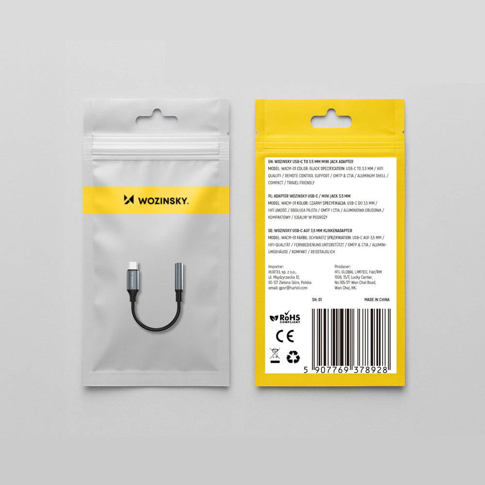 Wozinsky WACM-01 USB-C Adapter - 3.5mm Mini Jack - Black_10