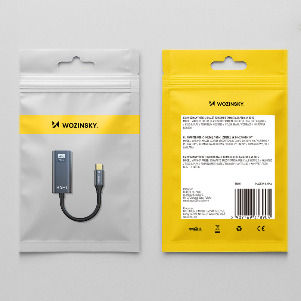 Wozinsky WACH-01 USB-C - HDMI 4K 60Hz Adapter - Black_12