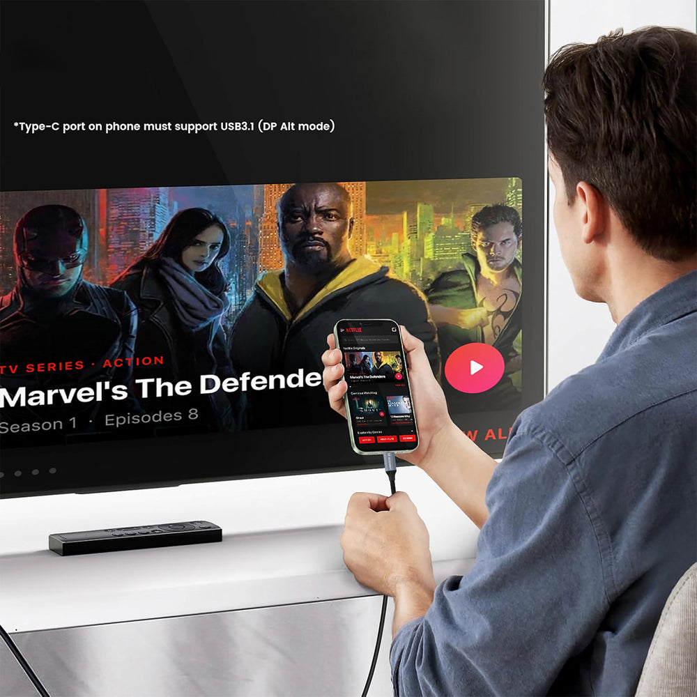 Wozinsky WCCH-01 USB-C - HDMI 4K 60Hz Cable 1.8m - Black_5