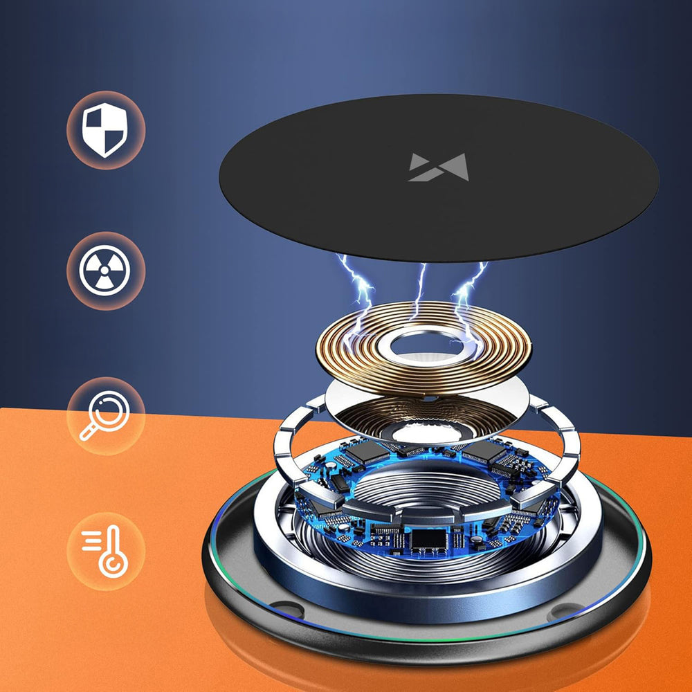 Wozinsky WLI-01Y 15W Qi Inductive Charger with USB-C Cable - Black_9