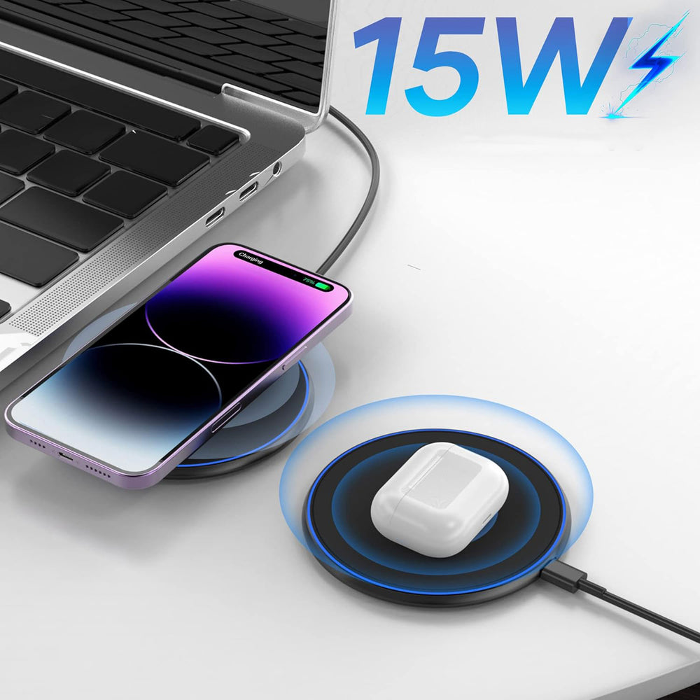 Wozinsky WLI-01Y 15W Qi Inductive Charger with USB-C Cable - Black_10