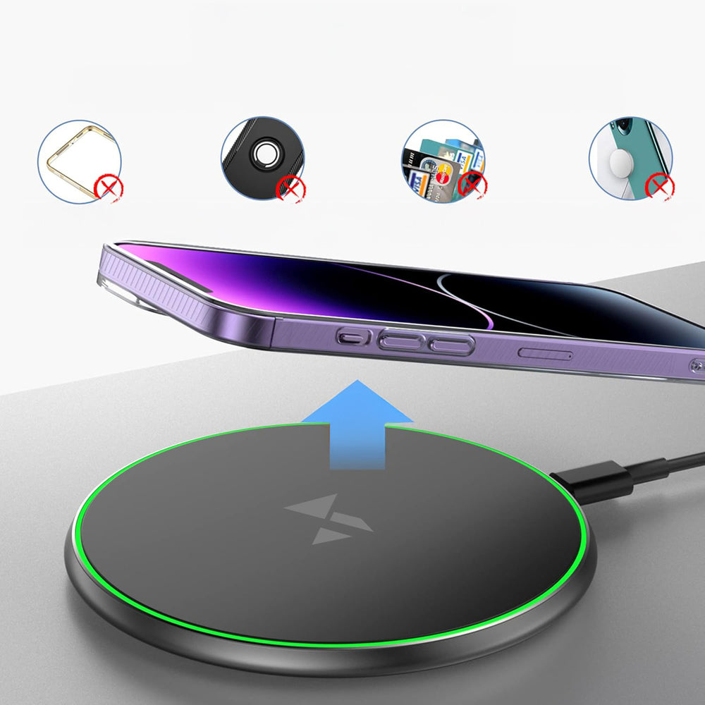 Wozinsky WLI-01Y 15W Qi Inductive Charger with USB-C Cable - Black_6