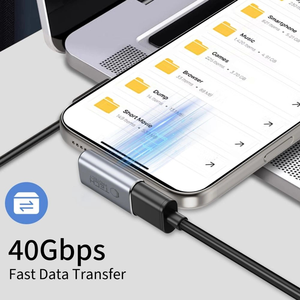 Tech-Protect Ultraboost AA03 USB-C Angled Adapter - Gray_2