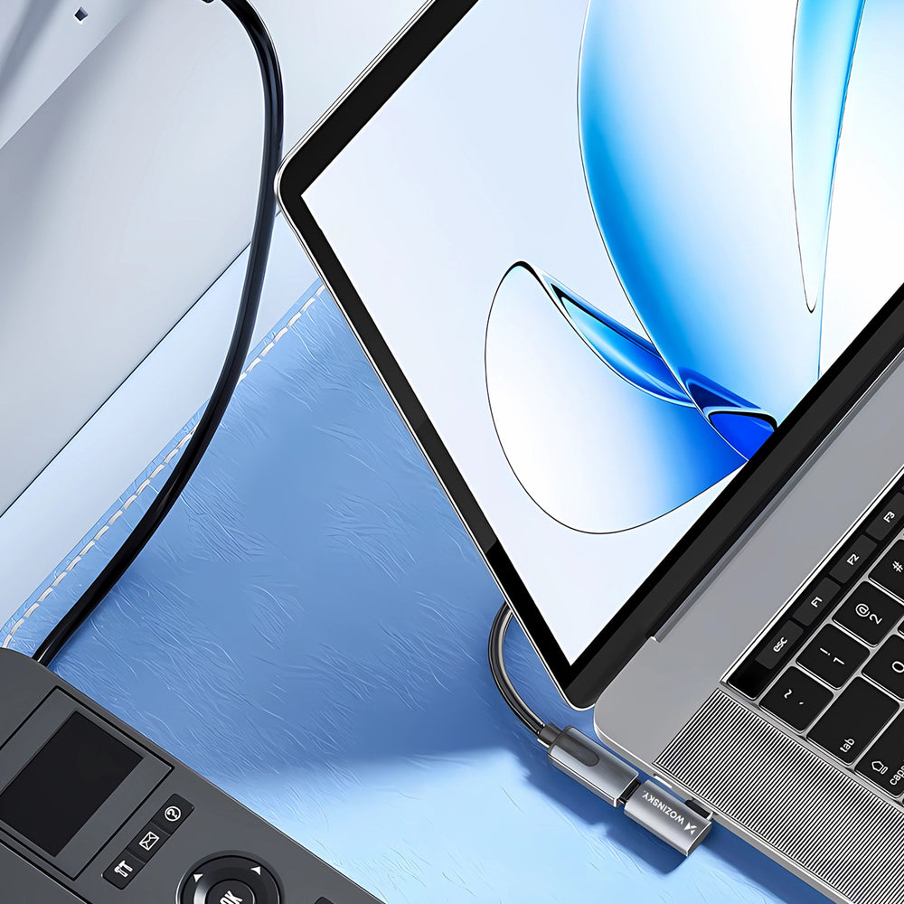 Przejściówka kątowa boczna Wozinsky WPKB-01 USB-C - USB-C 40Gb/s 240W 8K OTG - szara_6