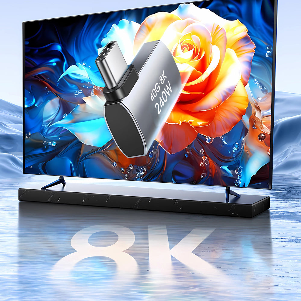 Przejściówka kątowa boczna Wozinsky WPKB-01 USB-C - USB-C 40Gb/s 240W 8K OTG - szara_7