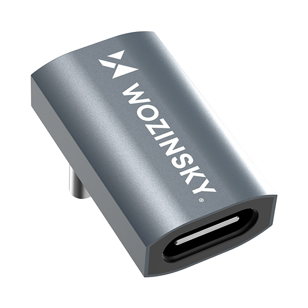 Przejściówka kątowa Wozinsky WPKF-01 USB-C - USB-C 40Gb/s 240W 8K OTG - szara_0