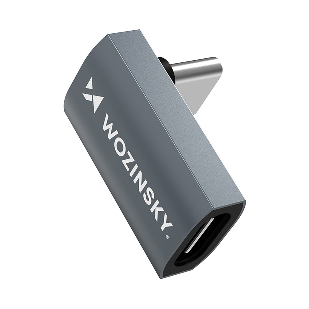 Przejściówka kątowa Wozinsky WPKF-01 USB-C - USB-C 40Gb/s 240W 8K OTG - szara_2