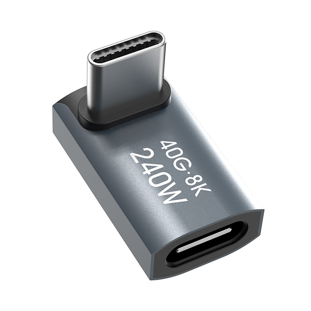 Przejściówka kątowa Wozinsky WPKF-01 USB-C - USB-C 40Gb/s 240W 8K OTG - szara_3