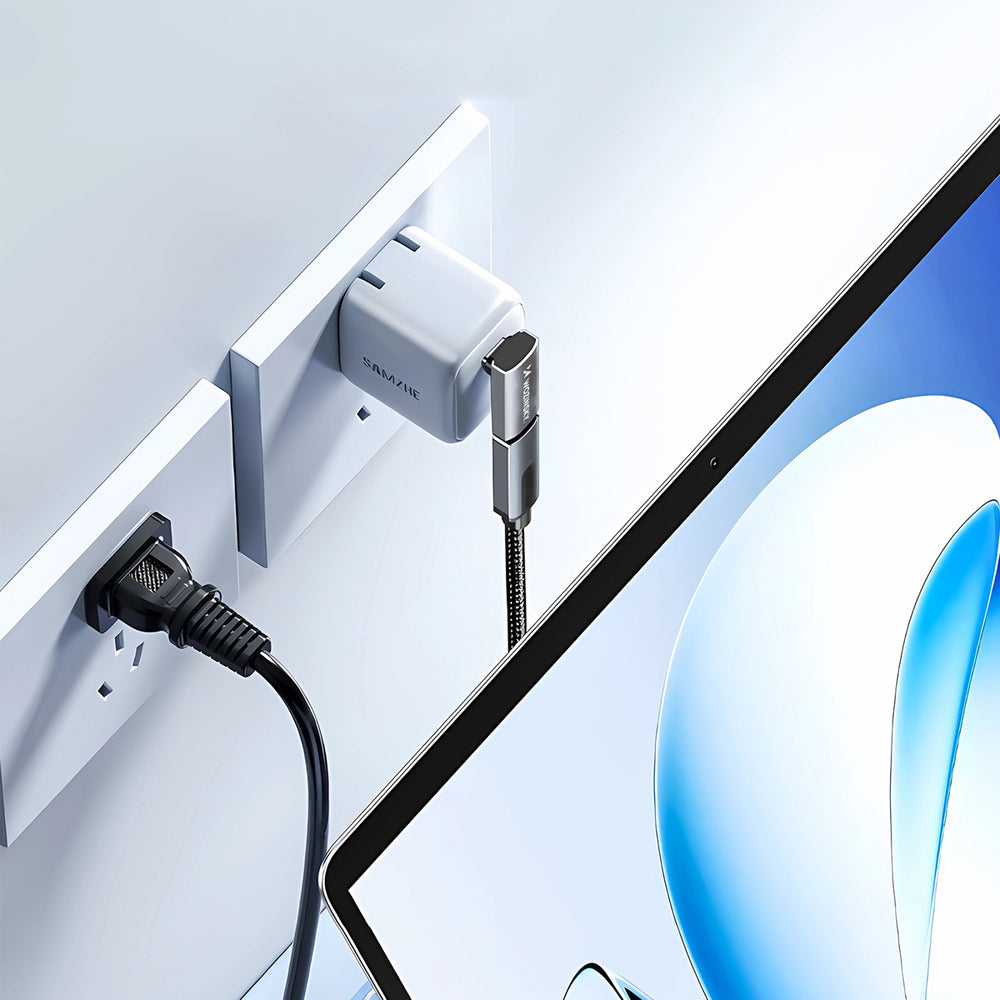 Przejściówka kątowa Wozinsky WPKF-01 USB-C - USB-C 40Gb/s 240W 8K OTG - szara_4