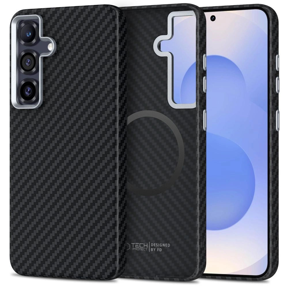 Tech-Protect Ion Carbon MagSafe Case for Samsung Galaxy S25 - Black_0