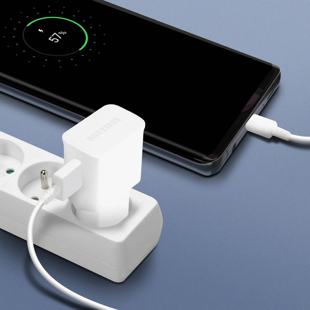 Samsung EP-TA200EWE USB-A 15W wall charger with EP-DR140AWE USB-A - USB-C cable (OOB Bulk - replacement packaging) - white_6