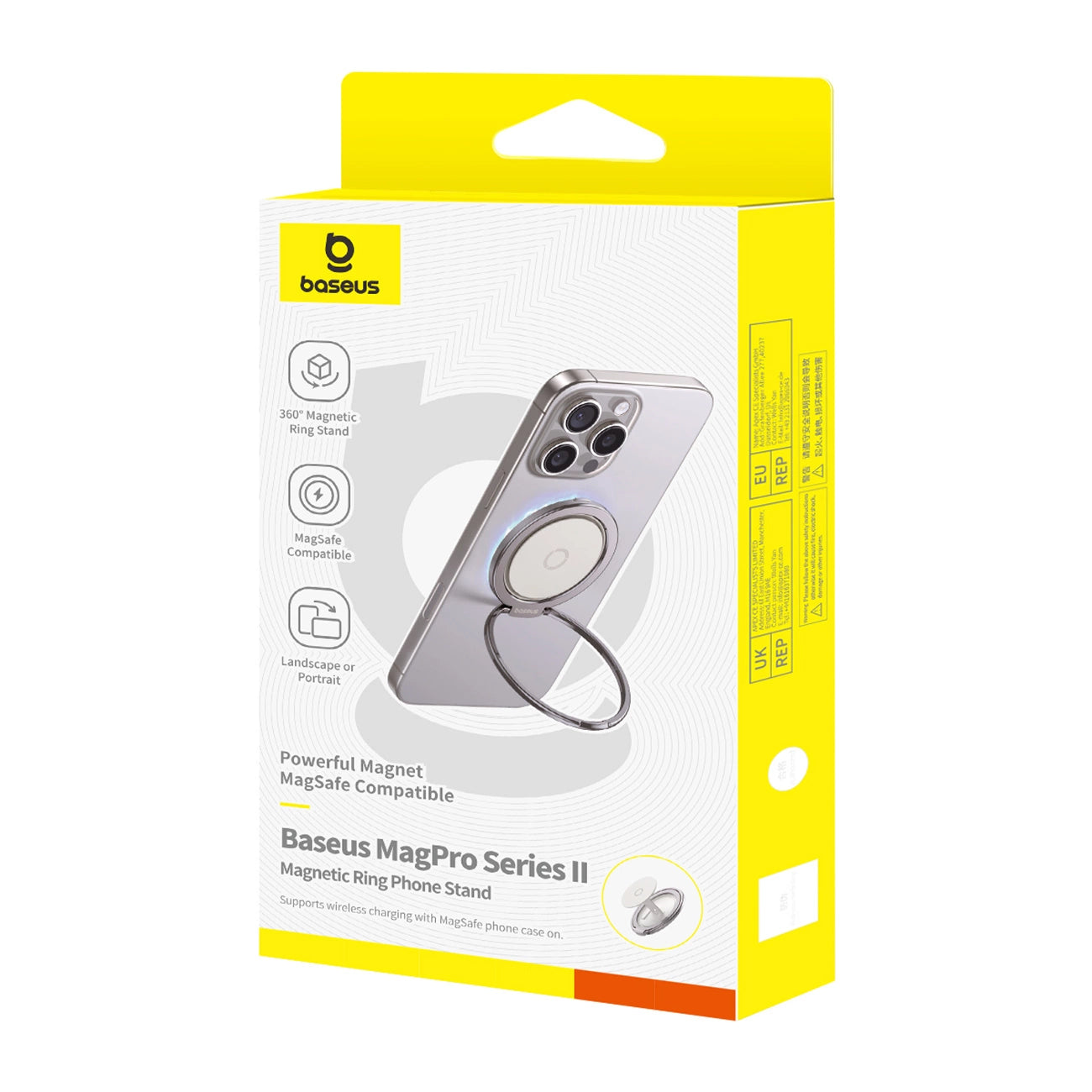 Baseus MagPro II Magnetic Ring with Stand Function - Titanium_3