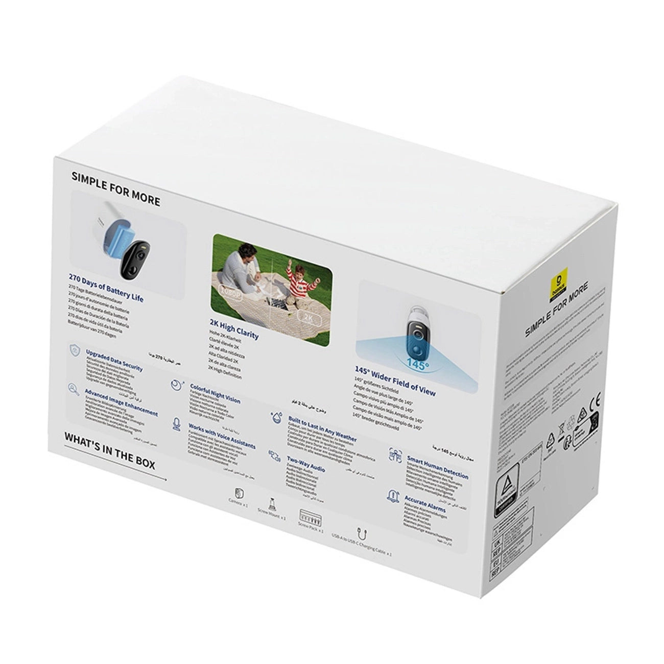 Câmara Exterior Baseus Security N1 Plus / 2K / Branco / S0TZ002130_4