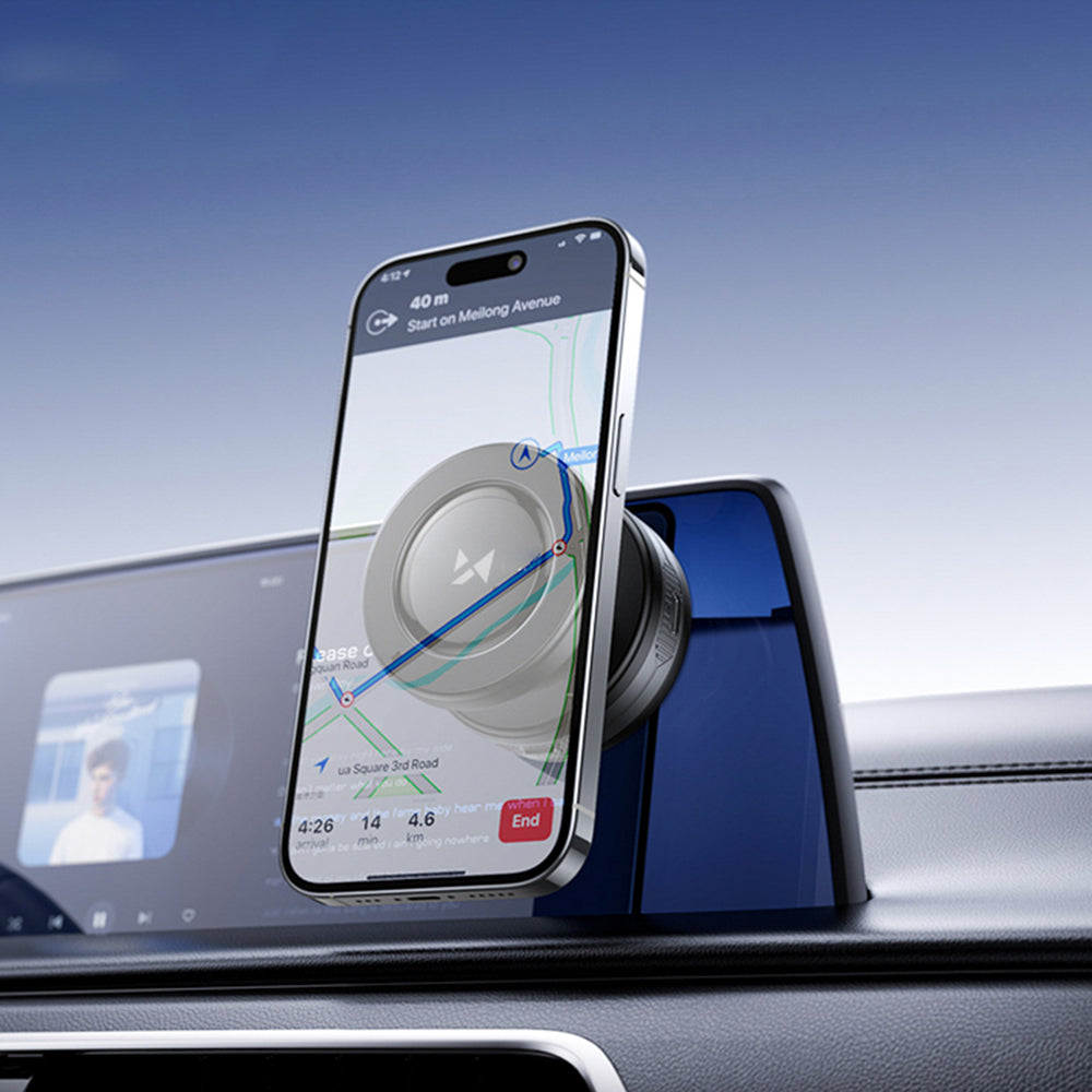 Uchwyt samochodowy Wozinsky WUSQ-01 z ładowarką Qi kompatybilny z MagSafe - czarny_4