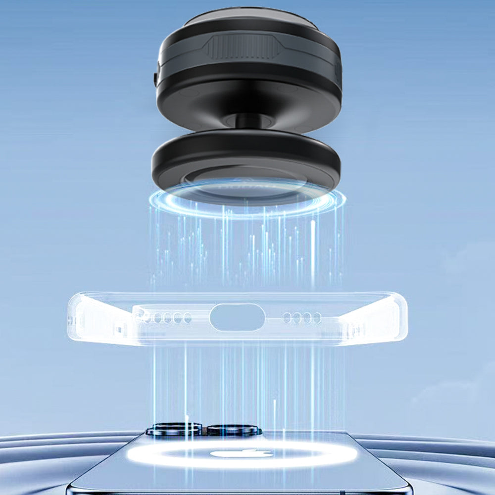 Uchwyt samochodowy Wozinsky WUSQ-01 z ładowarką Qi kompatybilny z MagSafe - czarny_7