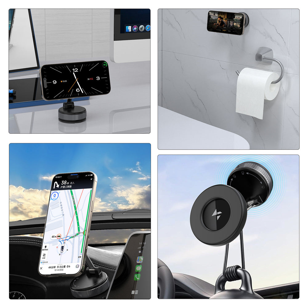 Uchwyt samochodowy Wozinsky WUSM-01 magnetyczny na deskę rozdzielczą/szybę - czarny_9