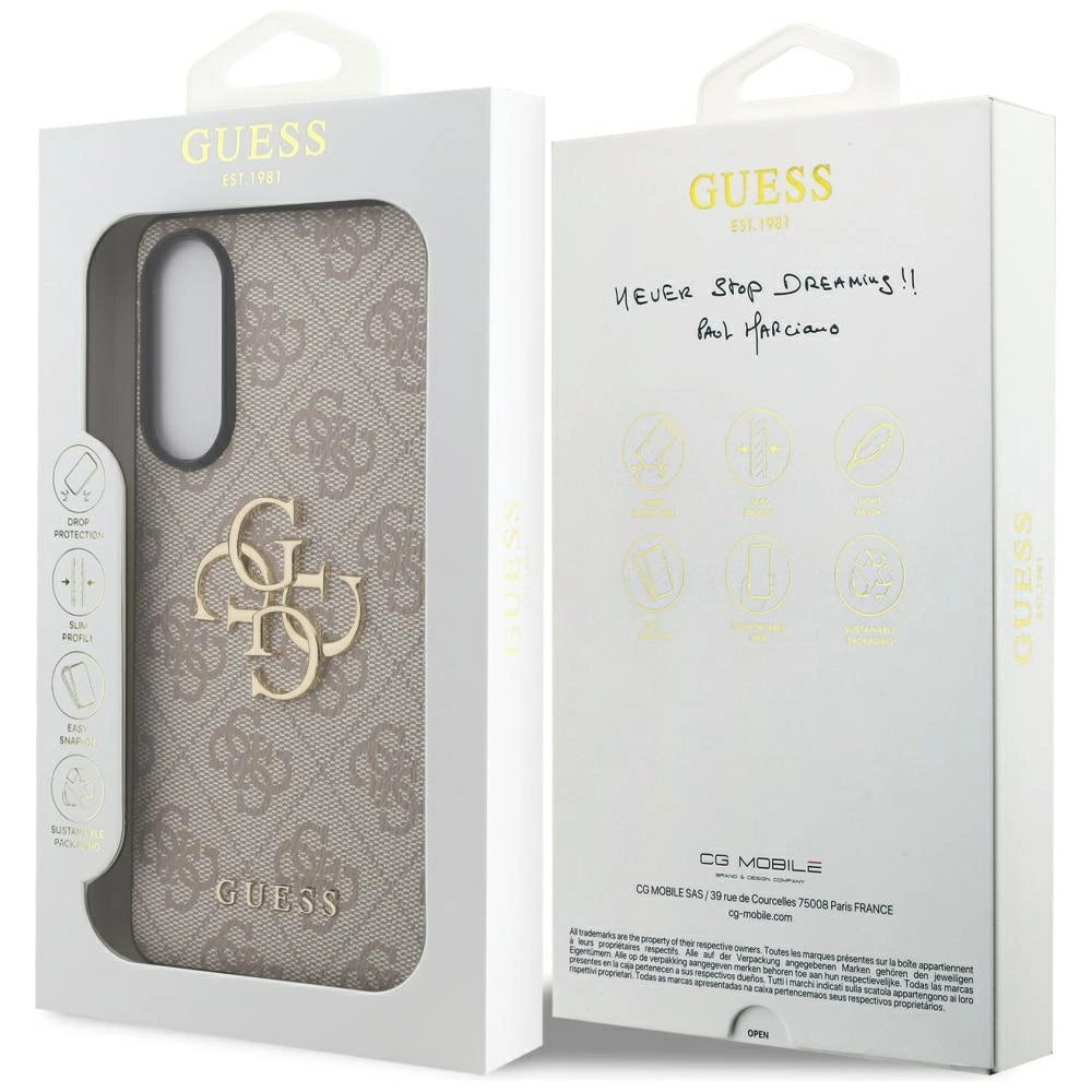 Guess Big 4G Logo Classic Logo Case for Samsung Galaxy S25 Edge - Pink_7