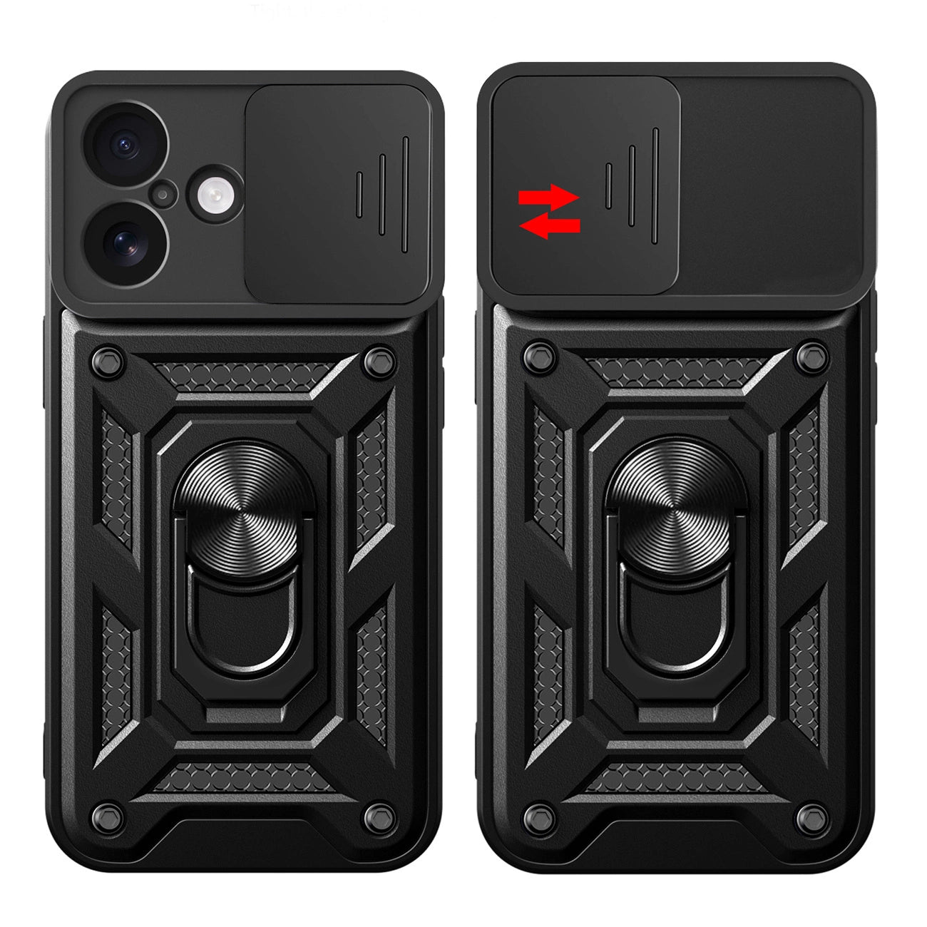 Etui Hybrid Armor Camshield na iPhone 17 pancerne z podstawką i osłoną aparatu - czarne_8