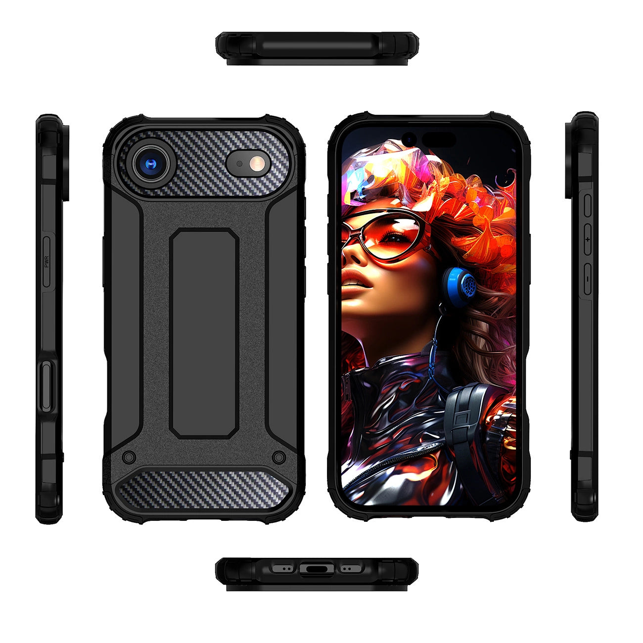 Etui Hybrid Armor na iPhone 17 Air pancerne - czarne_3