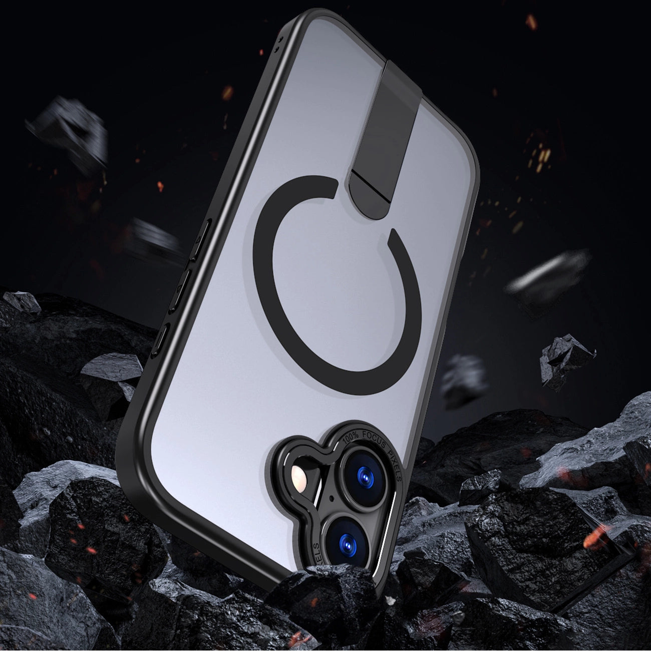 Etui Hybrid Armor X na iPhone 17 z podstawką kompatybilne z MagSafe - czarne_4