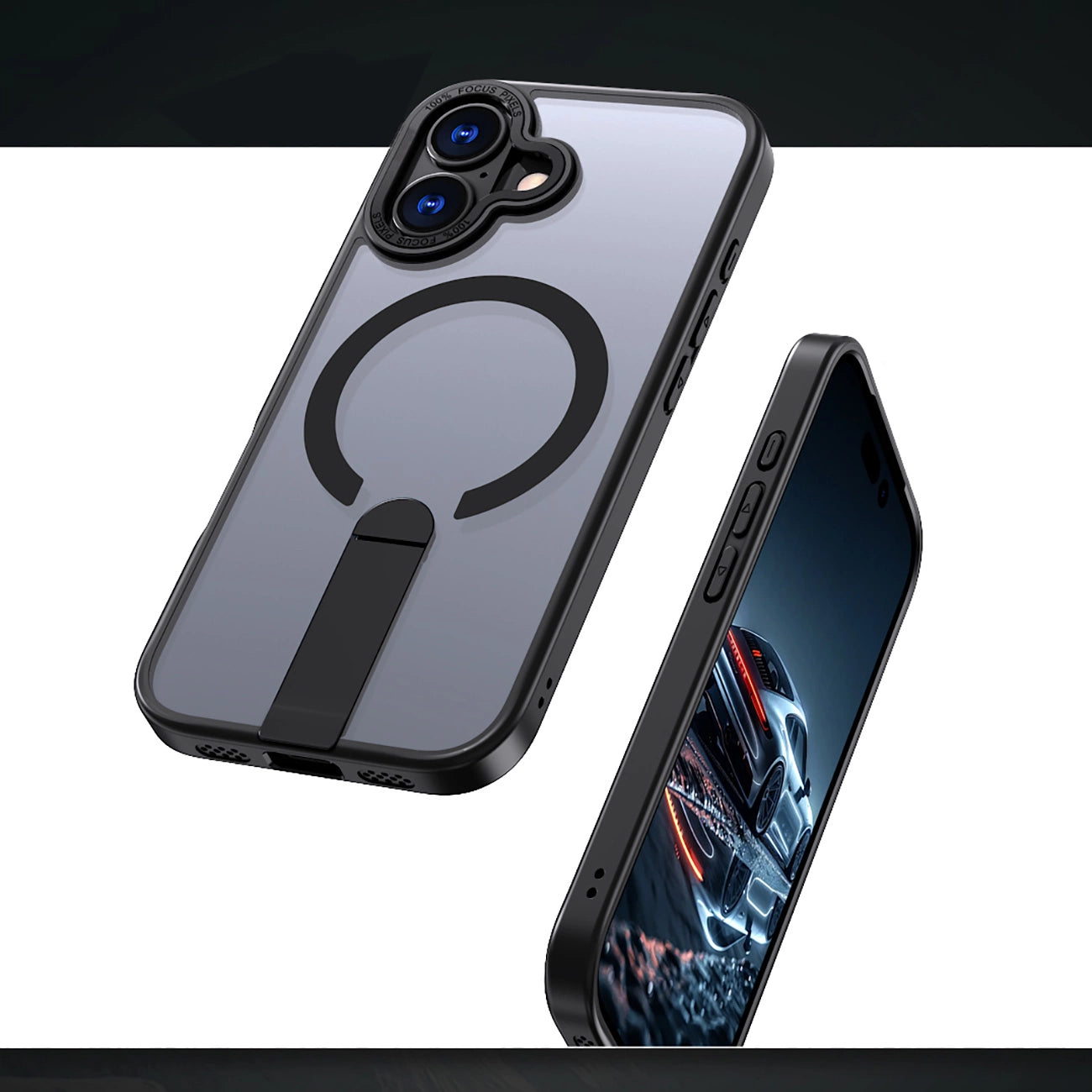 Etui Hybrid Armor X na iPhone 17 z podstawką kompatybilne z MagSafe - czarne_5