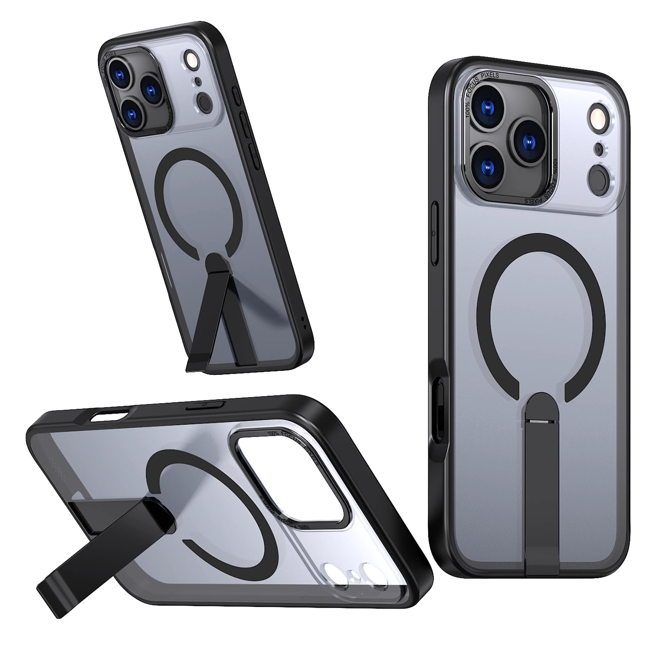 Etui Hybrid Armor X na iPhone 17 Pro Max z podstawką kompatybilne z MagSafe - czarne_2