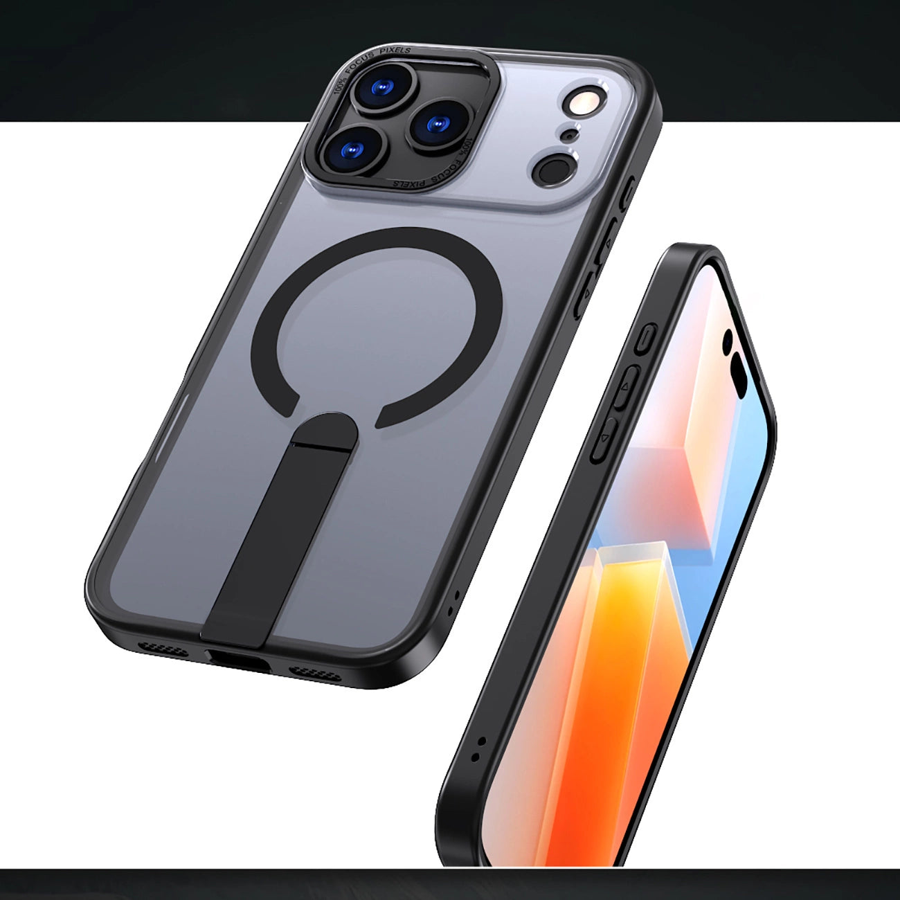 Etui Hybrid Armor X na iPhone 17 Pro Max z podstawką kompatybilne z MagSafe - czarne_5