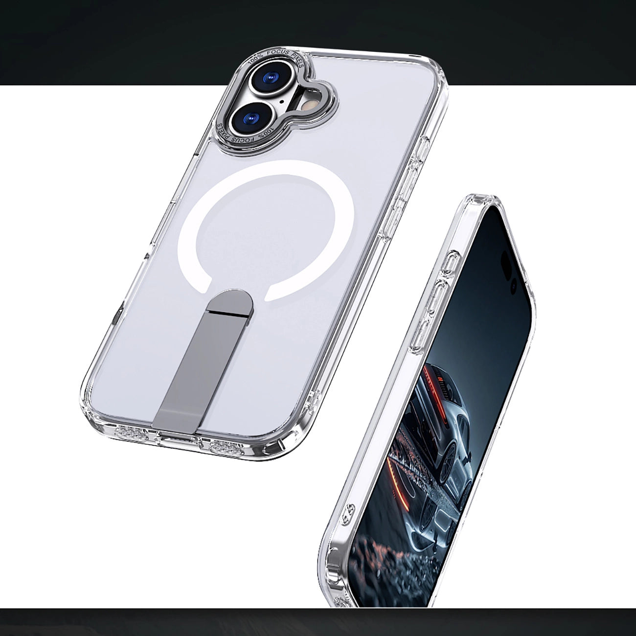 Etui Hybrid Armor X na iPhone 17 z podstawką kompatybilne z MagSafe - przezroczyste_5