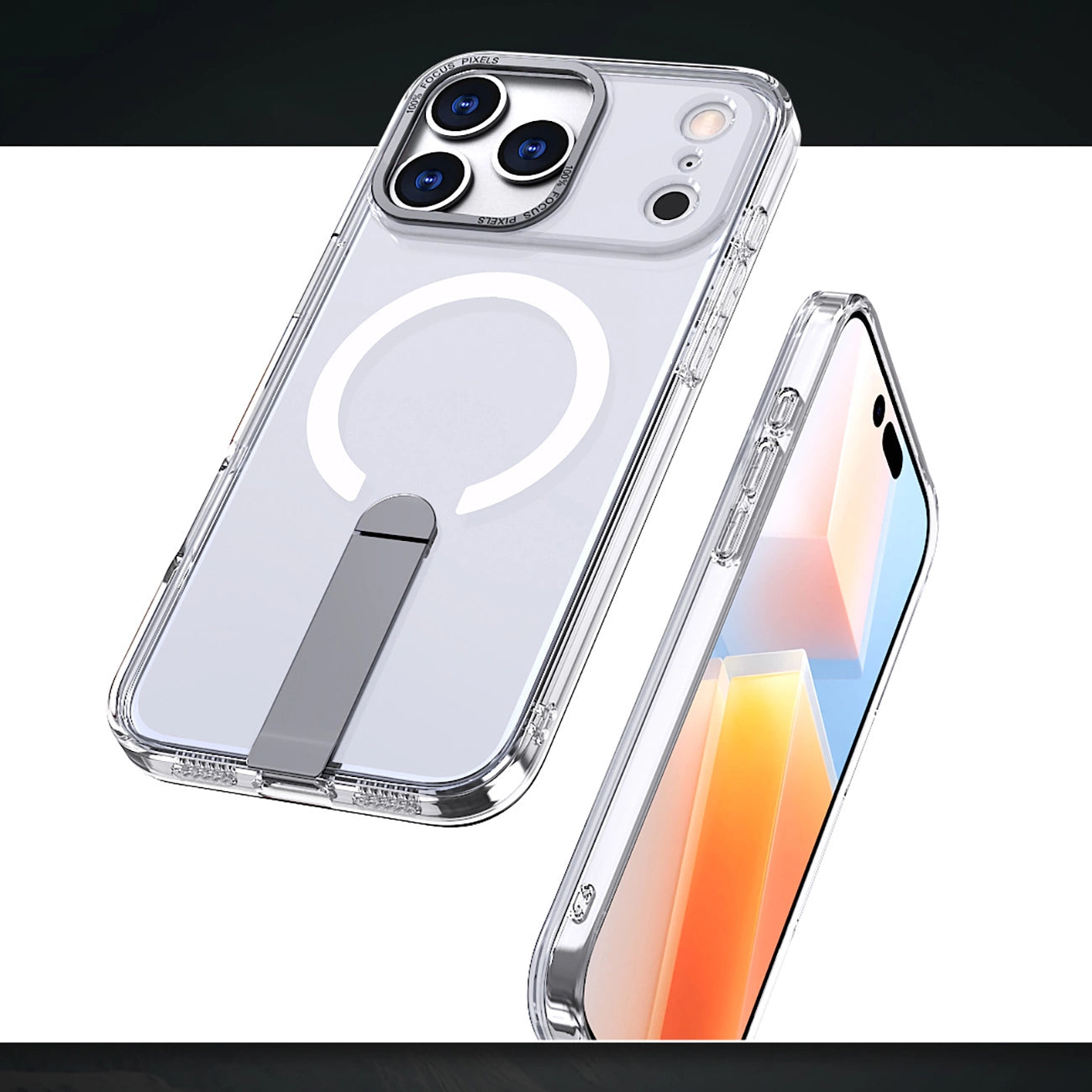 Etui Hybrid Armor X na iPhone 17 Pro z podstawką kompatybilne z MagSafe - przezroczyste_4