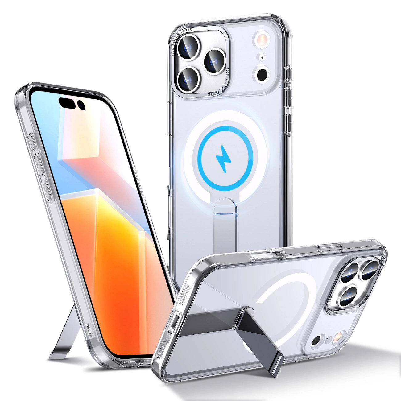 Etui Hybrid Armor X na iPhone 17 Pro Max z podstawką kompatybilne z MagSafe - przezroczyste_1
