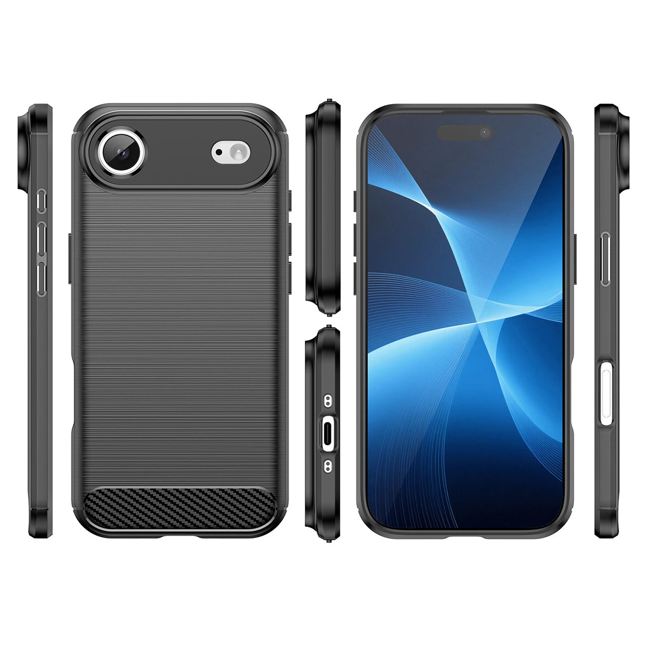Etui Carbon Case na iPhone 17 Air - czarne_1