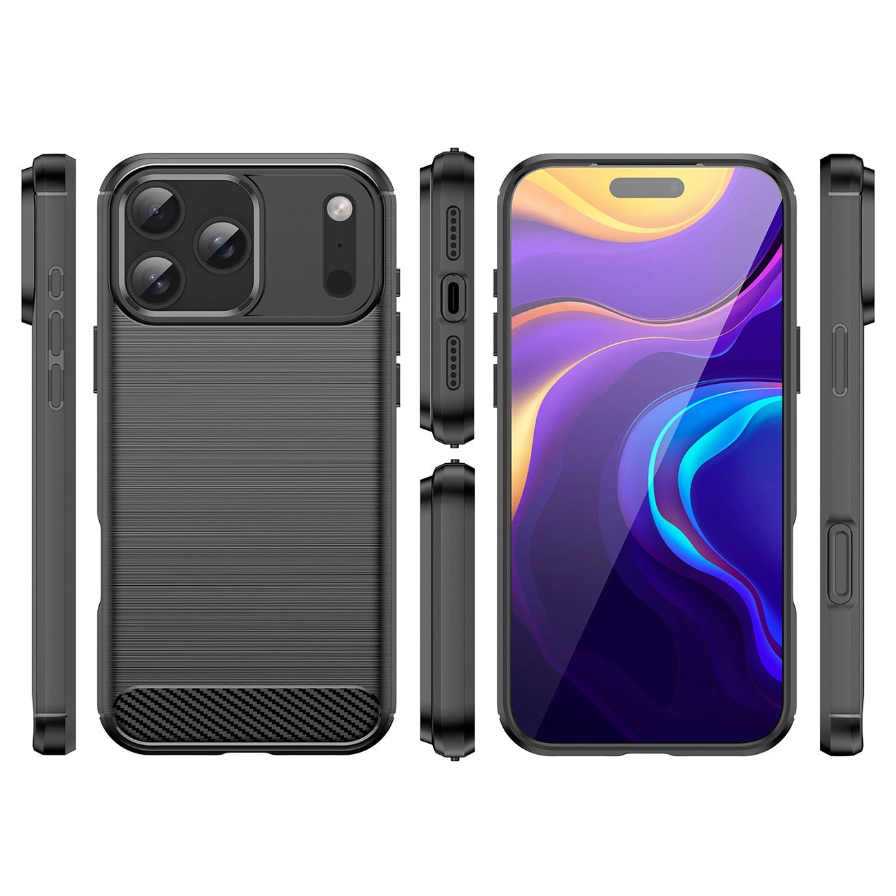 Etui Carbon Case na iPhone 17 Pro Max - czarne_1