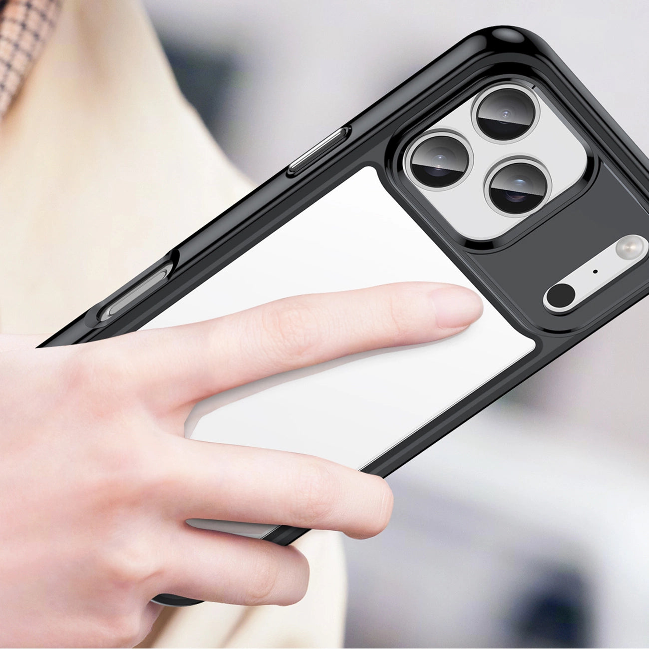 Etui Outer Space na iPhone 17 Pro - czarne przezroczyste_4