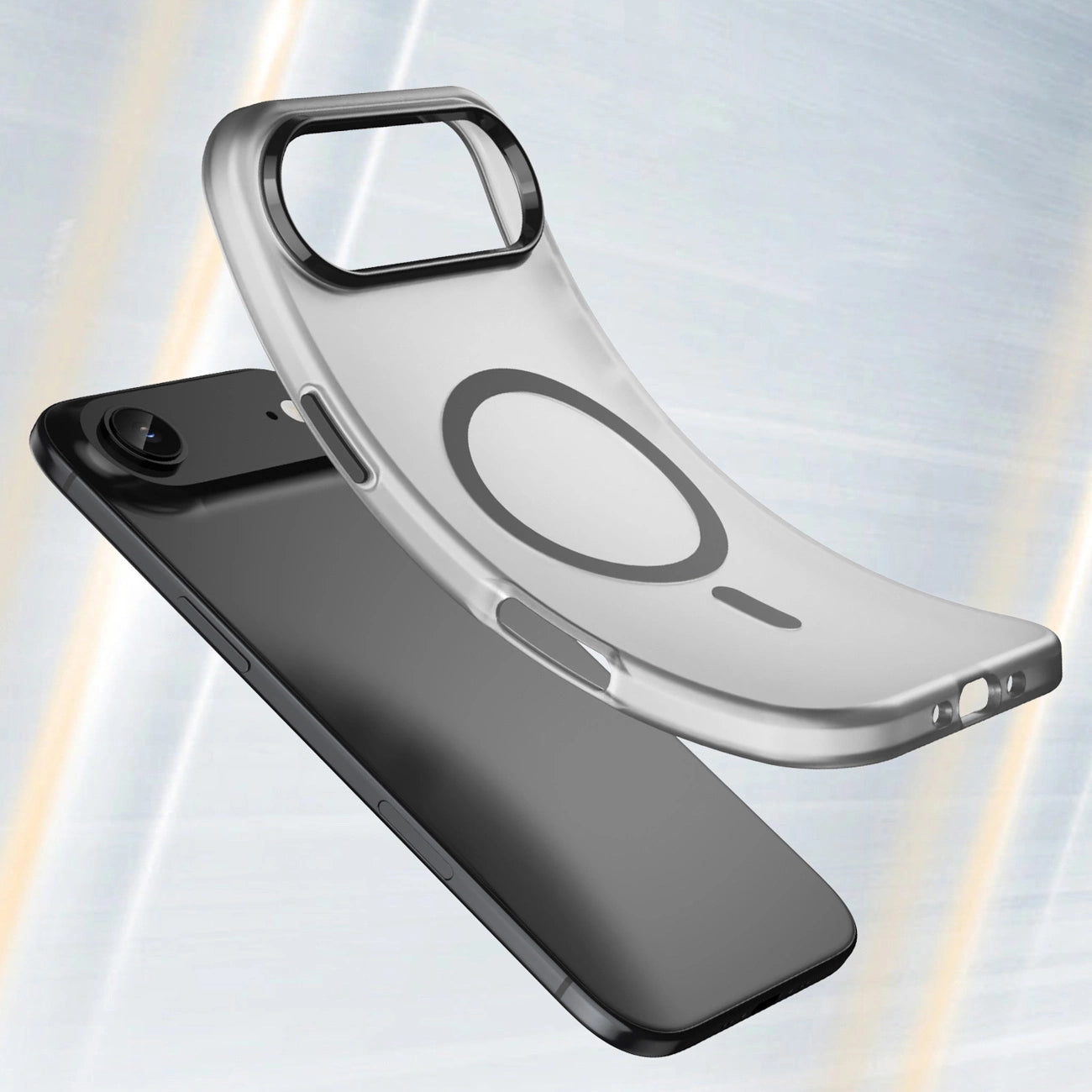 Etui Magnetic Abrasive na iPhone 17 Air kompatybilne z MagSafe - matowe czarne_3